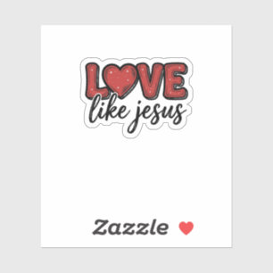 Liebe wie Jesus Vintage-Christen-Shirt-Design_1 Aufkleber