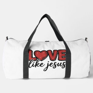 Liebe wie Jesus Vintage-Christen-Shirt-Design_1 Duffle Bag