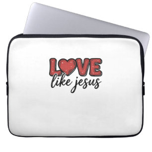 Liebe wie Jesus Vintage-Christen-Shirt-Design_1 Laptopschutzhülle