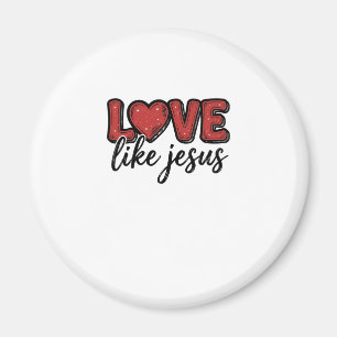 Liebe wie Jesus Vintage-Christen-Shirt-Design_1 Magnet