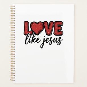 Liebe wie Jesus Vintage-Christen-Shirt-Design_1 Planer