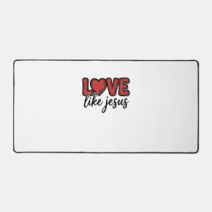 Liebe wie Jesus Vintage-Christen-Shirt-Design_1 Schreibtischunterlage