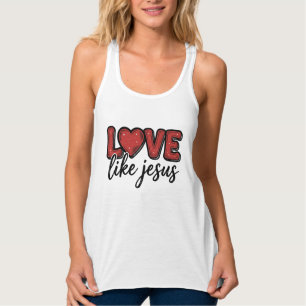 Liebe wie Jesus Vintage-Christen-Shirt-Design_1 Tank Top