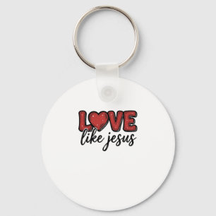 Liebe wie Jesus Vintage-Christliches-Shirt-Design_ Schlüsselanhänger