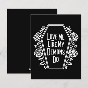 Liebe, wie meine Dämonen dunkel machen Feiertagskarte
