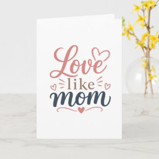 Liebe wie Mutti Karte Minimalistischer Muttertag G