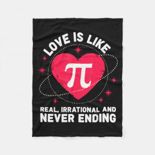 Liebe wie Pi Real Irrational Nie Endender Valentin Fleecedecke