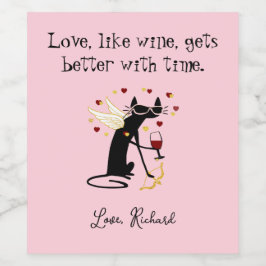 Liebe wie Wine Valentine Weinetikett