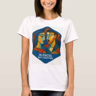 Liebe wieder zusammen, kubistische Liebe-Kunstdruc T-Shirt