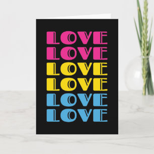 Liebe Wiederholt Text LGBTQ Pansexual Pride Karte