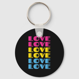 Liebe Wiederholung des LGBTQ-Pansexual-Stolzes Schlüsselanhänger