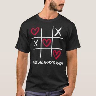 Liebe Win TicTacToe XOXO HerzValentine Da T-Shirt