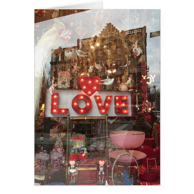 LIEBE Window Reflection Herz Valentinstag NYC (Vorne)