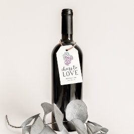 Liebe | Wine Country Wedding Gefallen Geschenkanhänger