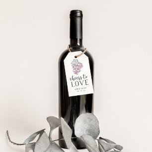 Liebe   Wine Country Wedding Gefallen Geschenkanhänger