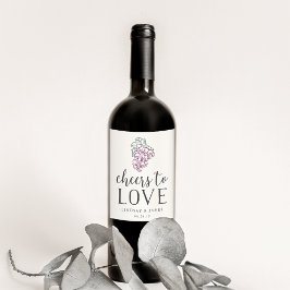 Liebe | Wine Country Wedding Gefallen Weinetikett