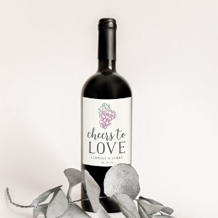 Liebe   Wine Country Wedding Gefallen Weinetikett
