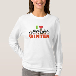 Liebe-Winter des Penguin-I T-Shirt