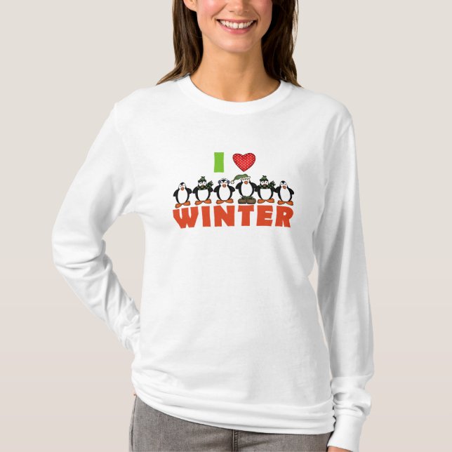 Liebe-Winter des Penguin-I T-Shirt (Vorderseite)