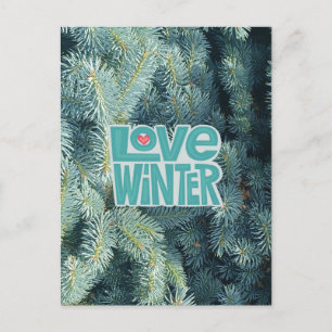 Liebe Wintersaison Grüße Postkarte/laden Postkarte