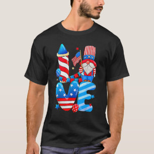 Liebe wird 4. Juli USA Flaggen Patriotische Kinder T-Shirt