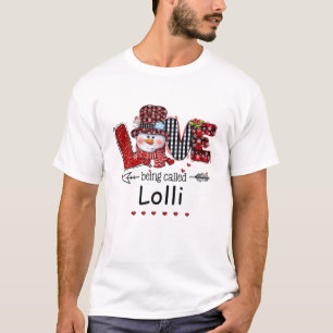 Liebe wird als Lolli Snowman Weihnachten Red Plai  T-Shirt