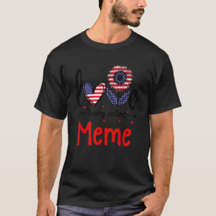 Liebe wird als Meme American Flag Patriotic 4. T-Shirt