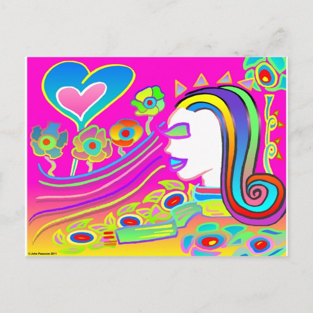 Liebe wird blühen: Traumraum Postkarte (Vorderseite)