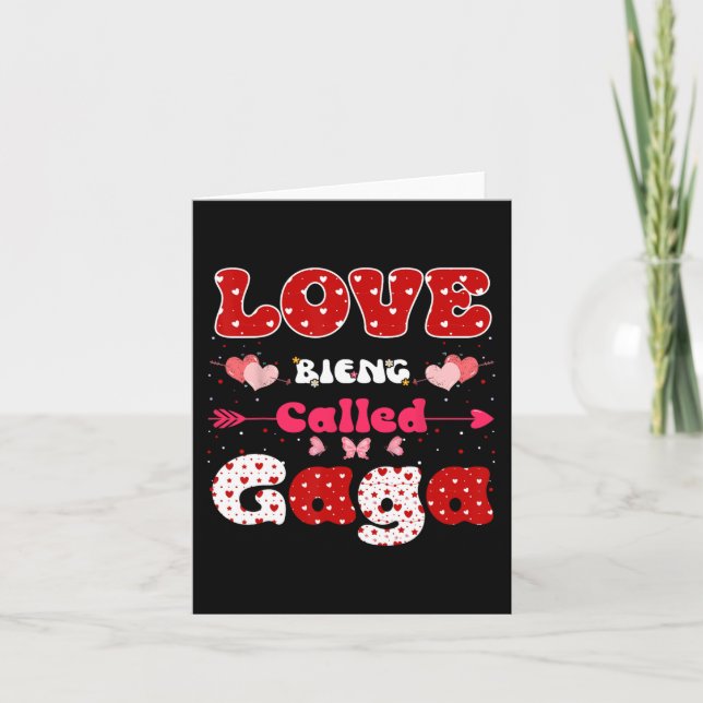 Liebe wird Gaga Funny Mother Day for Wome genannt Karte (Vorderseite)