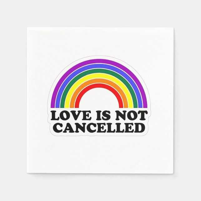 Liebe wird nicht im Monat des Rainbow LGBT Pride a Serviette (Vorderseite)