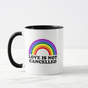 Liebe wird nicht im Monat des Rainbow LGBT Pride a Tasse