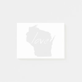 Liebe Wisconsin Post-it Klebezettel