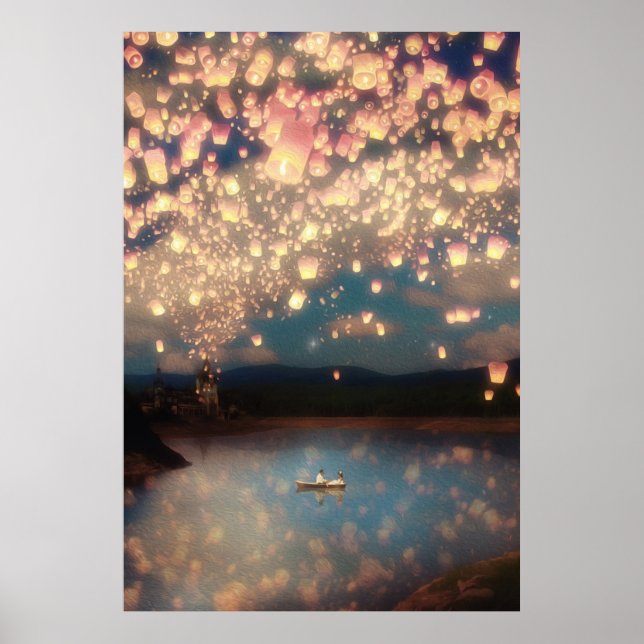 Liebe Wish Lanterns Poster (Vorne)