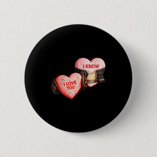 Liebe - wissen - lustiger Sci-Fi Valentinstag Welt Button