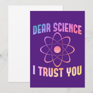 Liebe Wissenschaft, ich vertraue dir - Lustige Wis Einladung