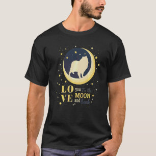 Liebe Wolke Spitz Deutscher Spitz zum Mond T-Shirt