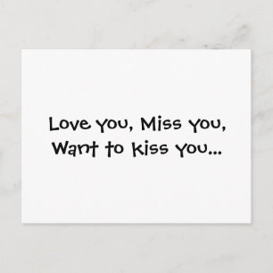 Liebe wollen Sie, Fräulein Sie, um Sie zu küssen… Postkarte