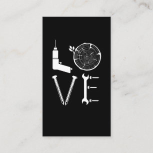 Liebe Woodworking Tools Vater Lumberjack Handwerke Visitenkarte