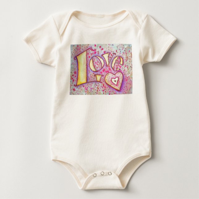 Liebe Word Art Painting Custom T - Shirt (Vorderseite)