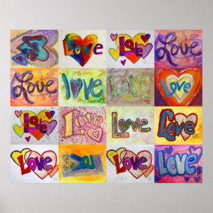 Liebe Word Artwork Gemälde Poster Kunst drucken