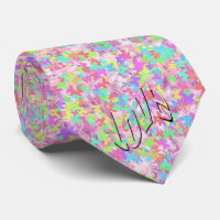 Liebe Word auf Pastellschmetterlingen, Neck Tie