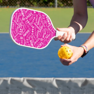 Liebe Word Mehrsprachiger Text Pickleball Paddel Schläger