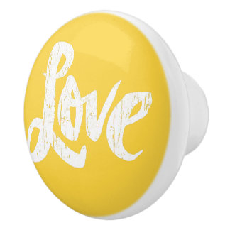 LIEBE Word Moderne Letterschrift Hippie Butter Gel Keramikknauf
