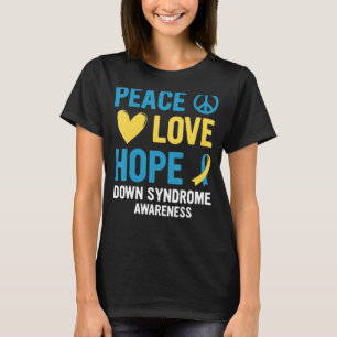Liebe World Down Syndrome Awareness Day Peace T-Shirt