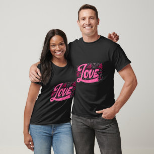 Liebe - Wort auf Verziert T-Shirt