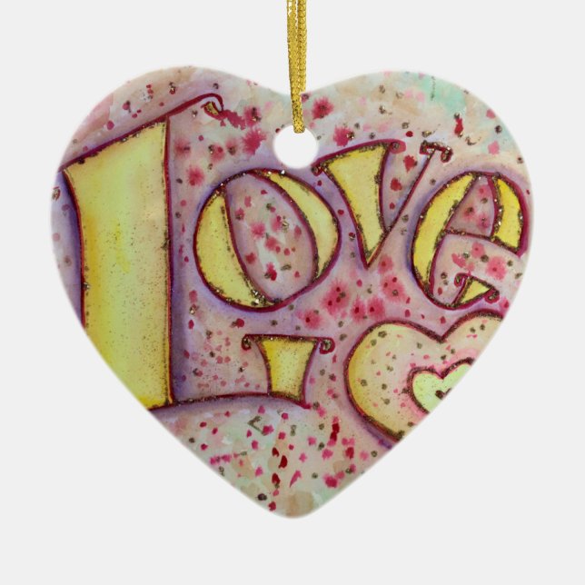 Liebe Wort Inspiration Kunstmalerei Ornament (Vorne)