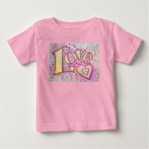 Liebe Wort Kunst Malerei Inspirations-Shirt Baby T-shirt