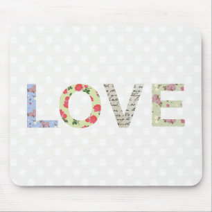 Liebe Wort Kunst Mousepad