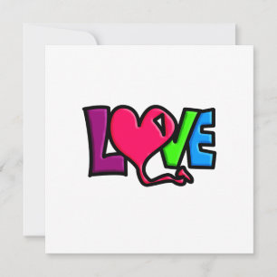 Liebe Wort Kunst Typografie Einladung