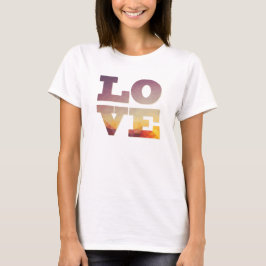 Liebe Wort polygonal ombre moderne Design T - Shir T-Shirt